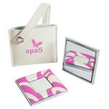 Stylish Zebra Imprint Purse & Mirror